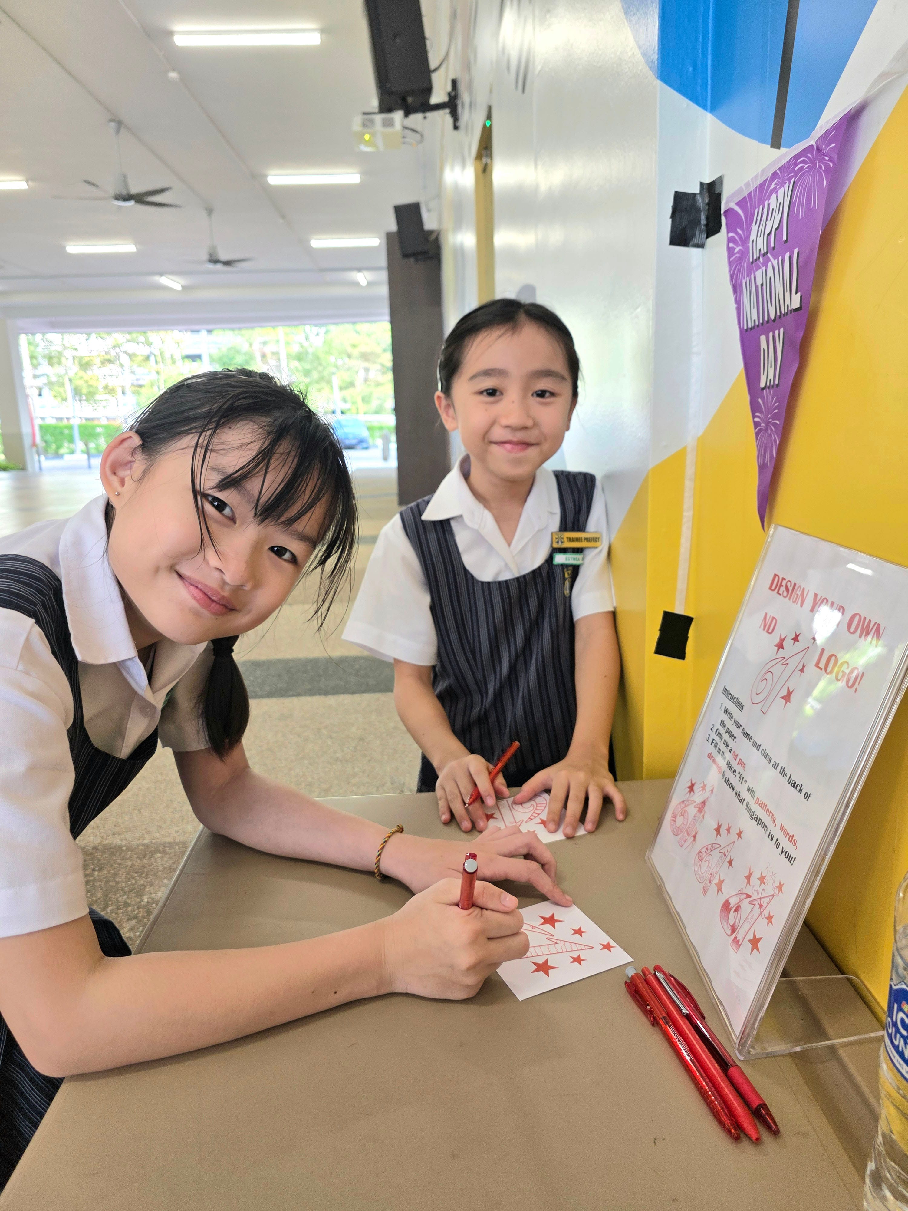 🎨 Leaving Our Mark: Our creative Beacon students contributed to the school's collaborative art installation by uniquely designing the inner panels of this year's National Day logo!